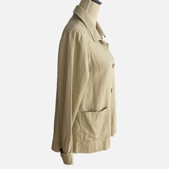 Pendleton Linen Blend Blazer Jacket Size Small Beige Button Up Business Casual - Picture 6 of 9